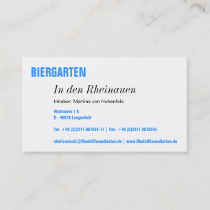 Bayrisch Visitenkarte