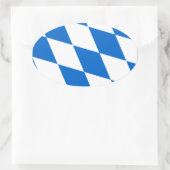 Bayrische Flagge Bayern Ovaler Aufkleber (Tasche)