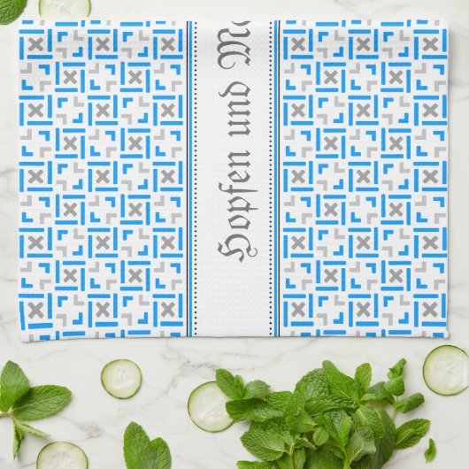 Bayrische Muster Handtuch (Gefaltet)