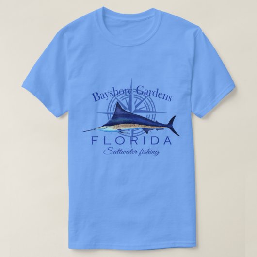 Bayshore Gardens Florida Sailfish Billfish Saltwat T-Shirt (Design vorne)
