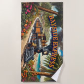 Bayside Express Dampfzug am Strand Strandtuch (Vorderseite)