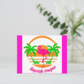 BAYSIDE IMAGES PINK FLAMINGO POST CARD POSTKARTE (Stehend Vorderseite)