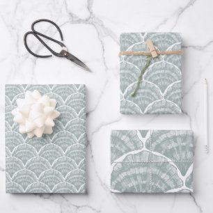Bayside Jakobsmuschel-Schale in Meeresschaumgrün Geschenkpapier Set