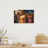 Bayside Latina in der Nacht Poster (Küche)