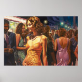 Bayside Latina in der Nacht Poster (Vorne)