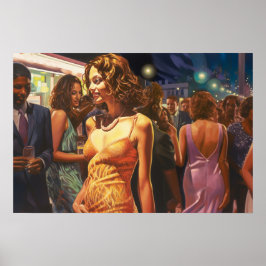 Bayside Latina in der Nacht Poster