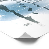 Bayside Marina Jogging Wasserfarbe Poster (Ecke)