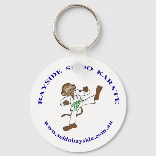 Bayside Monkey in Seido Gi Keyring Schlüsselanhänger (Vorderseite)