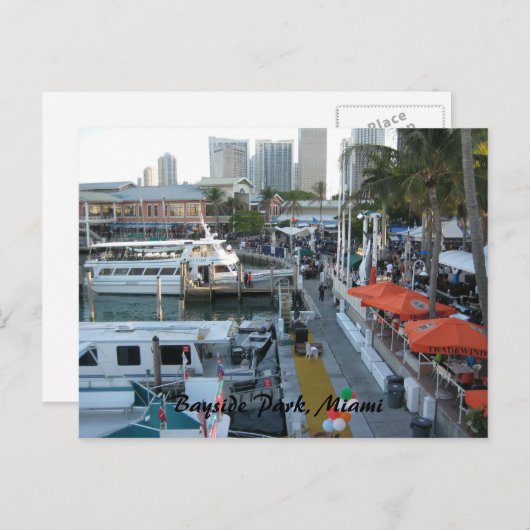 Bayside Park, Miami Postkarte (Vorne/Hinten)