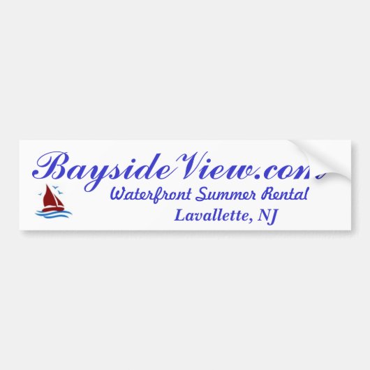 BaysideView.com Lavallette NJ Autoaufkleber (Vorne)