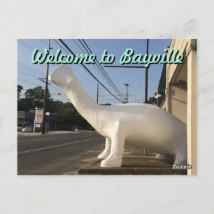Bayville Route 9 Dinosaur Postkarte