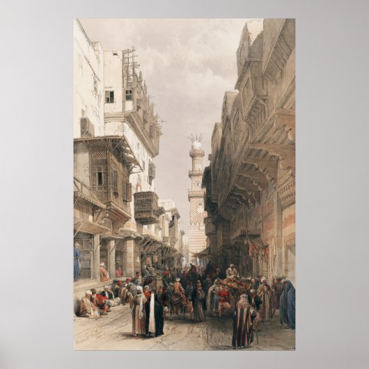 Bazaar der Kupferschmiede Kairo von David Roberts Poster (Vorne)