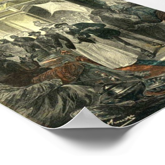 Bazaar, Samarkand, Jules Verne, Claudius Bombarnac Poster (Ecke)