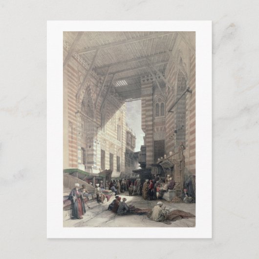 Bazar der Seidenhändler, Kairo, aus "Ägypten a Postkarte (Vorderseite)