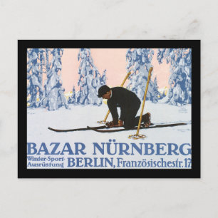 Bazar Nurnberg_Vintage Reiseposter Kunstwerk Postkarte