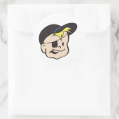 Bazooka Joe Gum Head vinatge logo Runder Aufkleber (Tasche)