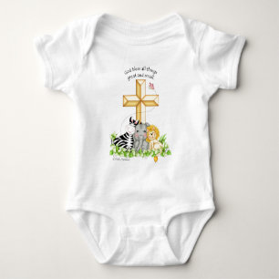 BaZooples "Gott segnen alle Sachen…" Baby Onsie Strampler