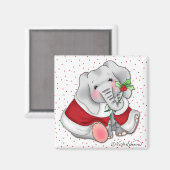 BaZooples Holiday Elephant Magnet (Vorderseite/Rückseite)