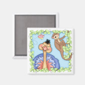 BaZooples Ollie the Ostrich Magnet (Vorderseite/Rückseite)