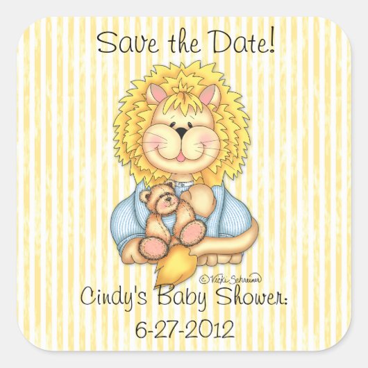 BaZooples "Save the Date" Lester Sticker (Vorderseite)