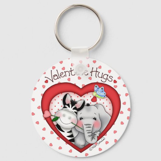 BaZooples "Valentine Hugs" Schlüsselanhänger (Vorderseite)