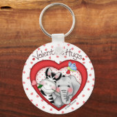BaZooples "Valentine Hugs" Schlüsselanhänger (Vorderseite)