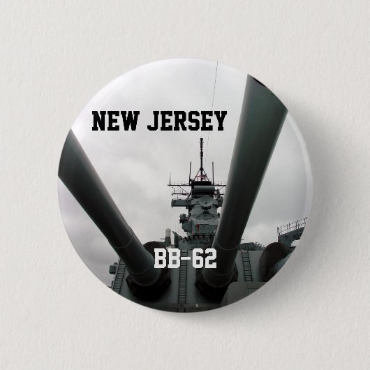 BB-62 Schlachtschiff New-Jersey Button (Vorderseite)