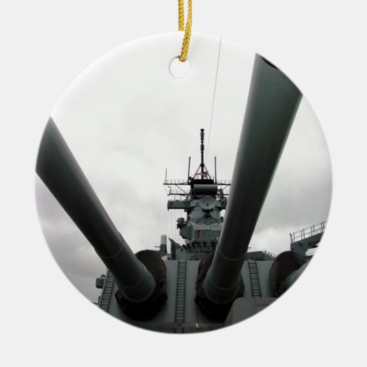 BB-62 Schlachtschiff New-Jersey Keramik Ornament (Vorne)