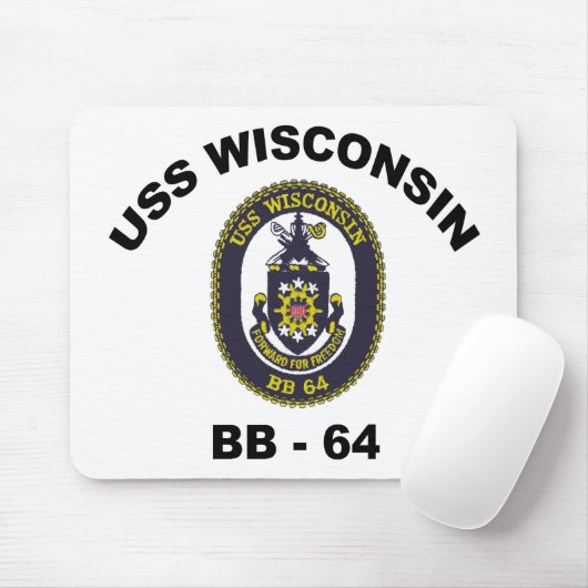 BB-64 USS Wisconsin Mousepad (Mit Mouse)
