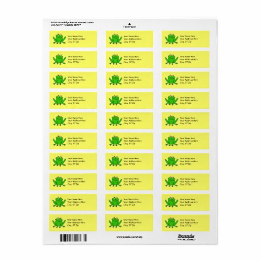 BB- Funny Frog Address Labels (Vorne)