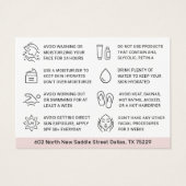 BB GLOW Facial Aftercare Instruction Card (Rückseite)