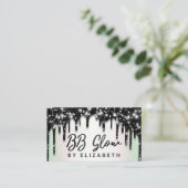 BB Glow Treatment Black Glitzer Visitenkarte (Stehend Vorderseite)