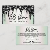 BB Glow Treatment Black Glitzer Visitenkarte (Vorne/Hinten)