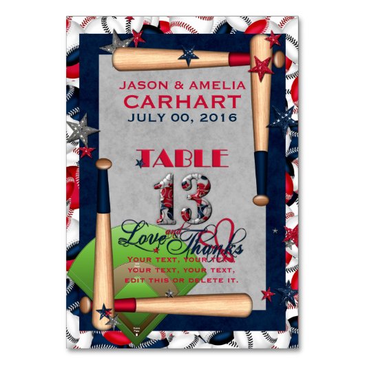 BB Hochzeitnummerierte Tischkarten 13-CUSTOM-VORLA Tischnummer (Vorderseite)