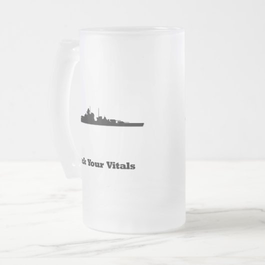 BB Karo Vitals Mattglas Bierglas (Vorderseite Links)