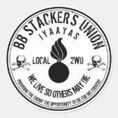 BB Stacker Gewerkschaft Slap Runder Aufkleber (Vorderseite)