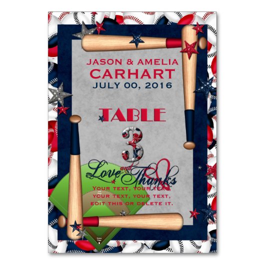 BB Wedding Numbered Table Cards 3-CUSTOM TEMPLATE Tischnummer (Vorderseite)