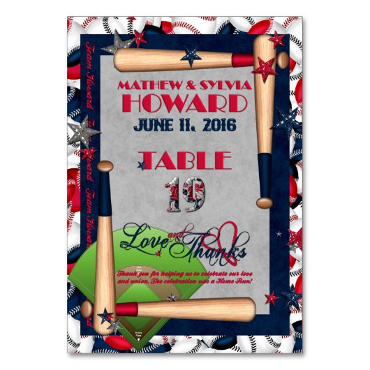 BB Wedding Numbered Table Cards-CUSTOM HOWARD 19 Tischnummer (Rückseite)