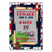 BB Wedding Numbered Table Cards-CUSTOM HOWARD 19 Tischnummer (Vorderseite)