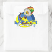 BBaC Stuff Surdo Special K Samba Batucada Brasil Quadratischer Aufkleber (Tasche)