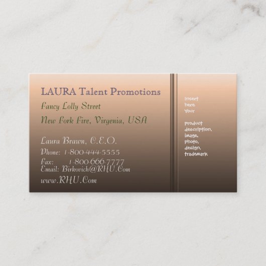 BBB - BAVERLY Brown Schönheit 3 Visitenkarte (Vorderseite)