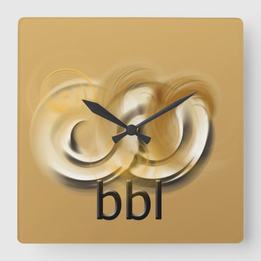 BBBG! QUADRATISCHE WANDUHR (Vorderseite)