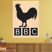 BBC - Big Black Cockerel Leinwanddruck (Insitu (Wohnzimmer))