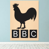 BBC - Big Black Cockerel Leinwanddruck (Insitu (Holzboden))