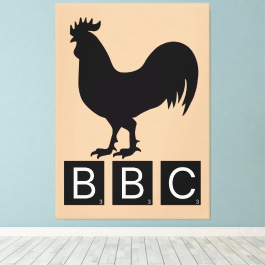 BBC - Big Black Cockerel Leinwanddruck (Insitu (Holzboden))