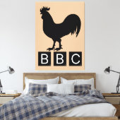 BBC - Big Black Cockerel Leinwanddruck (Insitu (Schlafzimmer))