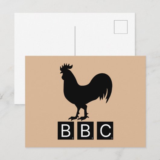 BBC - Big Black Cockerel Postkarte (Vorne/Hinten)