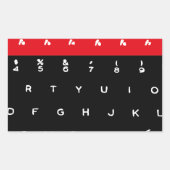BBC Micro-Tastatur-Tasten Rechteckiger Aufkleber (Vorderseite)