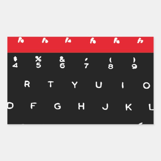 BBC Micro-Tastatur-Tasten Rechteckiger Aufkleber (Vorderseite)
