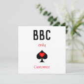 BBC Nur Blade Spade signieren Thunder_Cove Einladung (Stehend Vorderseite)